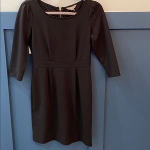 Black dress 3/4 sleeve, gold zipper